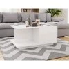 DANY - Table basse 1 porte 90 cm brillant