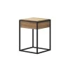 JILL - Table basse industrielle 40 cm avec tiroir /bois