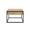 JILL - Table basse industrielle 60 cm avec tiroir /bois
