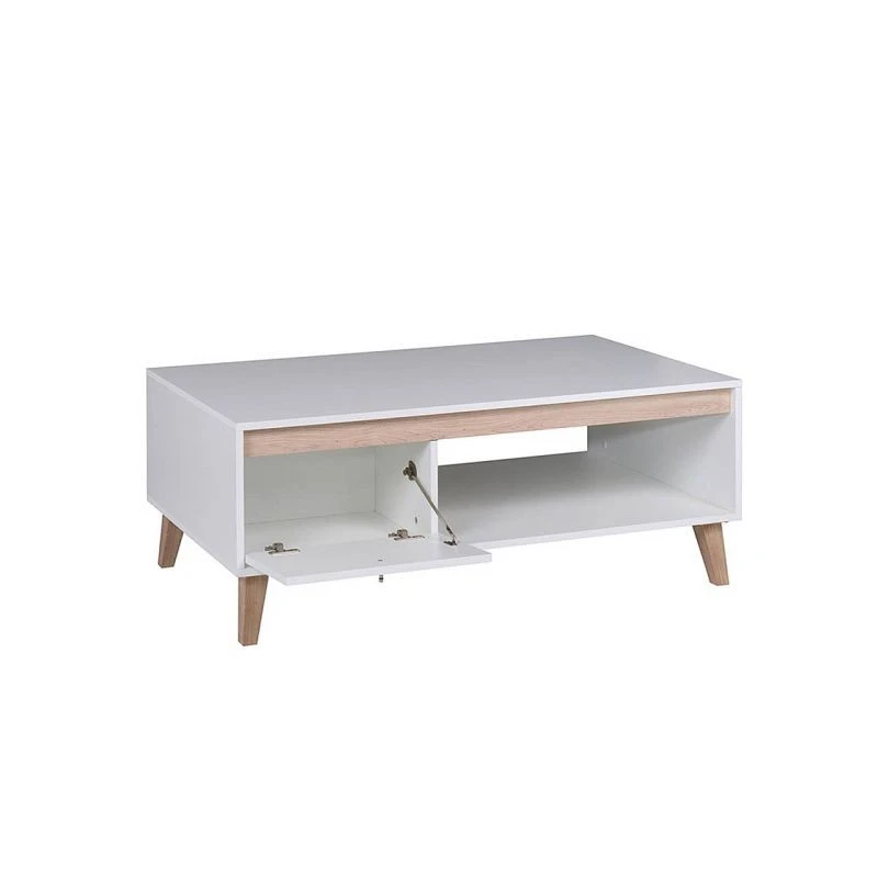 OWIE - Table basse scandinave 1 porte 120 cm /bois