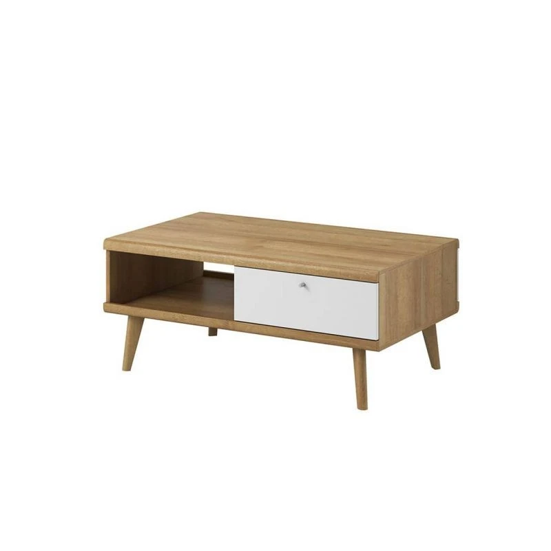 PRYSK - Table basse scandinave 2 tiroirs 107 cm /bois
