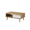 PRYSK - Table basse scandinave 2 tiroirs 107 cm /bois