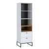 OLIE - Vitrine 2 tiroirs et 4 niches L60 x H202 cm